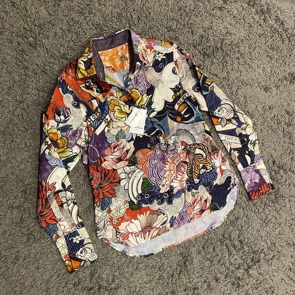 Robert Graham Limited Edition Tattoo Artist NWT Embroidered Shirt - Picture 2 of 16
